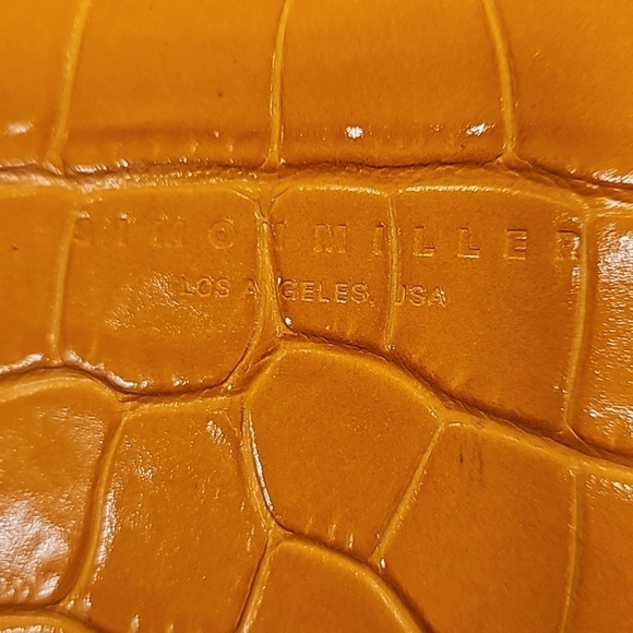 💕SIMON MILLER💕 Puffin Shoulder Bag ~ Croc-Embossed Leather Sunset Orange NWOT - Picture 15 of 15